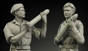 Panzer Art FI35-053 British RAC North Africa loading 75mm ammo soldiers set 1/35 – immagine 2