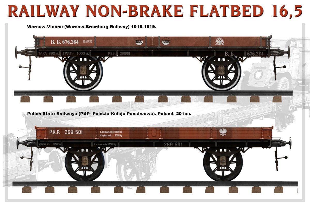MiniArt 39004 RAILWAY NON-BRAKE FLATBED 16,5 t 1/35 – zdjęcie 6