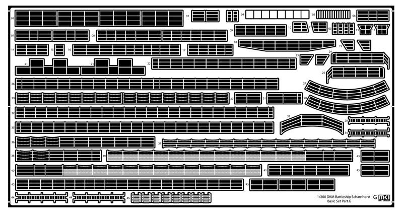 MK1 Design MD-20024 DKM Battleship SCHARNHORST DX PACK for Trumpeter 1/200 – zdjęcie 55