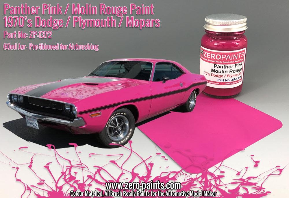 Zero Paints ZP-1372 Panther Pink /Moulin Rouge Paint - 70&amp;#39;s Dodge, Plymouth, Mopar 60ml