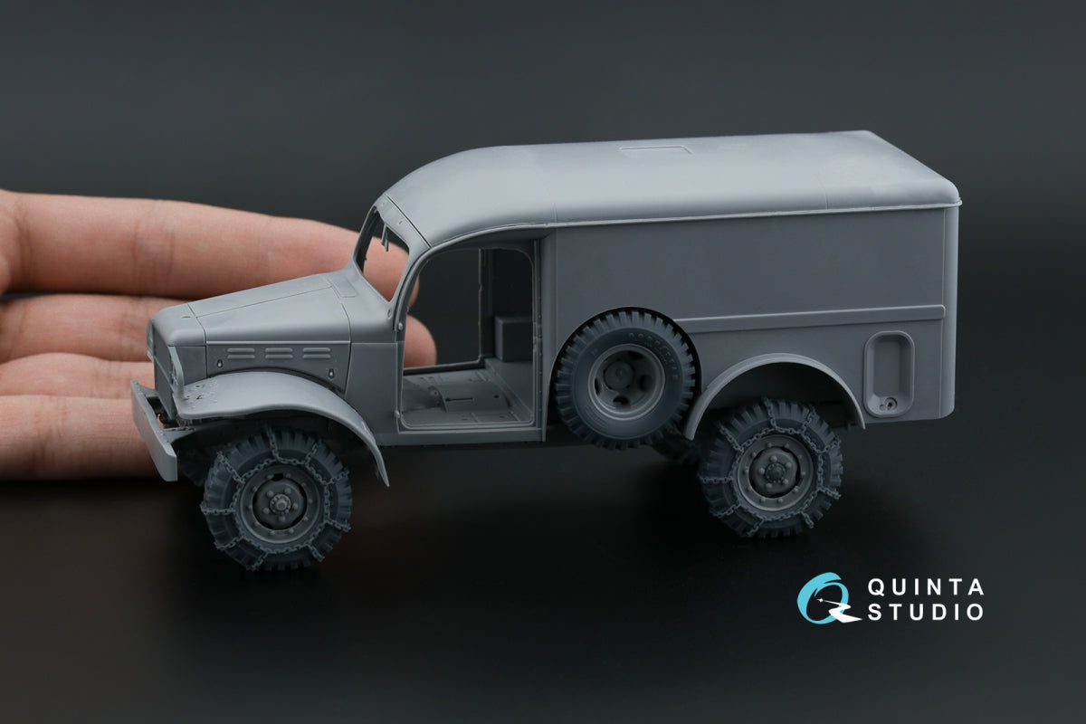 Quinta Studio QT35012 Dodge WC Family tyre set with chains (Zvezda) 1/35 – zdjęcie 8