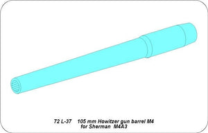 Aber 72L-37 US 105mm Howitzer M4 tank Barrel for M4A3 1/72 – image 6