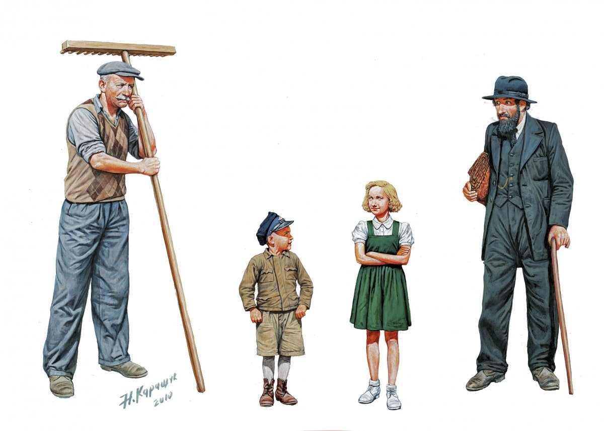 Master Box 3567 CIVILIANS,WESTERN REGION WWII era 1/35