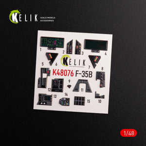 KELIK K48076 F-35B interior 3D decals for Tamiya kit 1/48 – zdjęcie 3