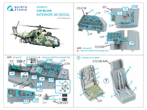Quinta Studio QD48570 Mi-24A 3D-Printed &amp;amp; colored Interior on decal paper (Trumpeter) 1/48 – image 7