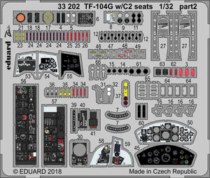 Eduard 33202 TF-104G w/ C2 seats ITALERI 1/32 – zdjęcie 2