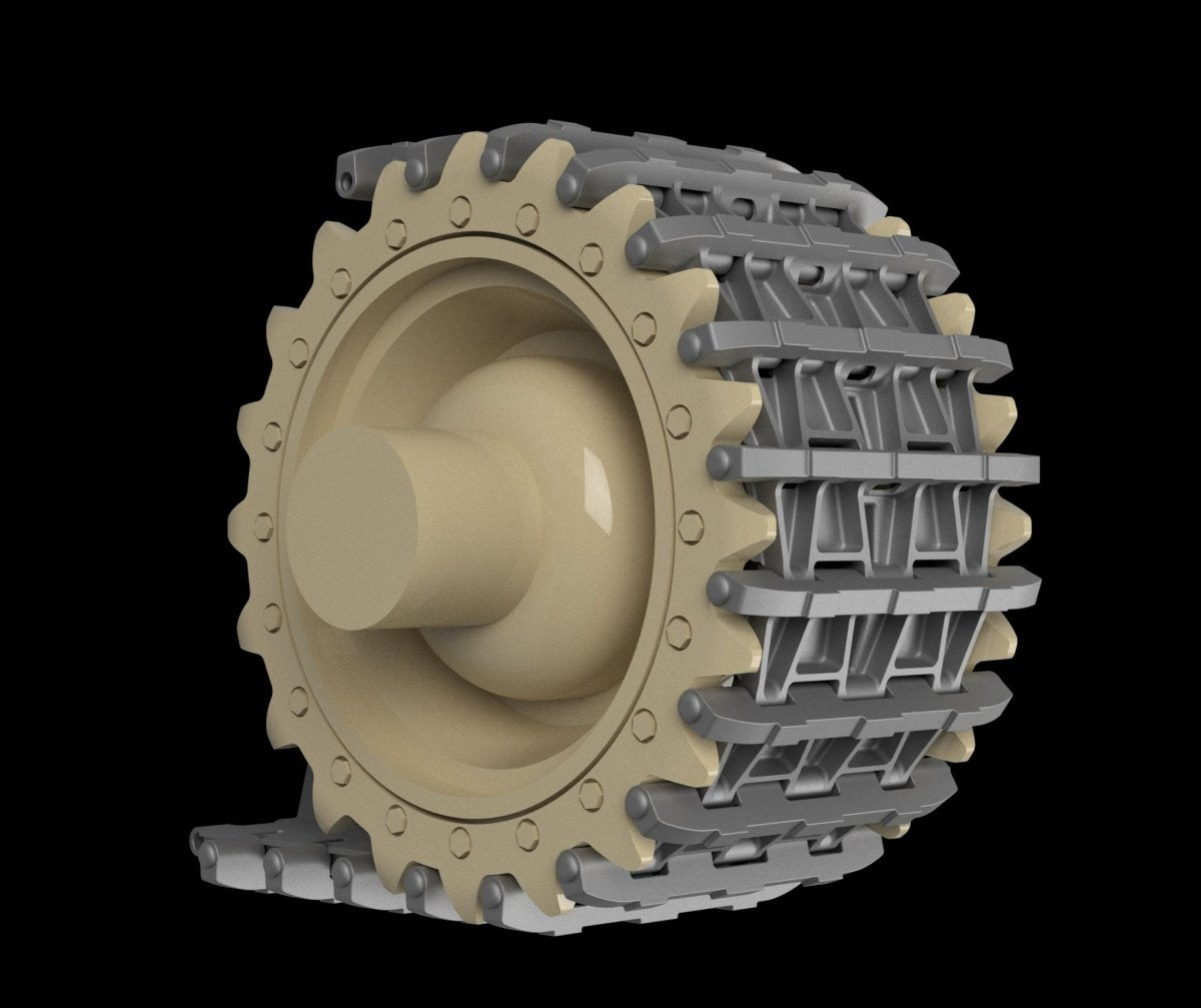 Panzer Art TR35-017 Entwicklungfahrzeug E-10 tracks + correct drive wheels 1/35 – zdjęcie 4