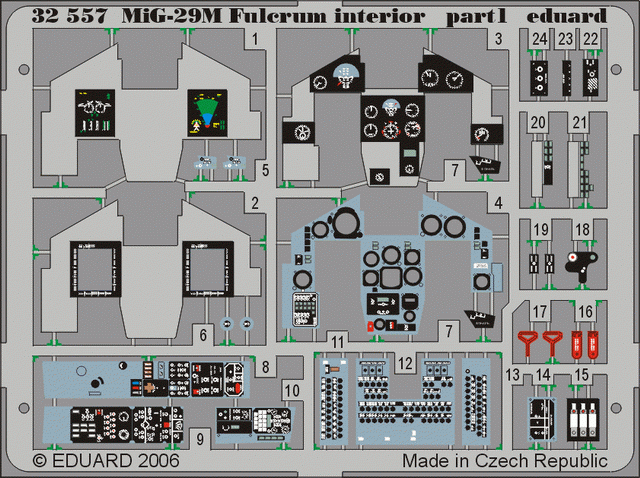 Eduard 32557 MiG-29M Fulcrum interior 1/32 TRUMPETER – Bild 2