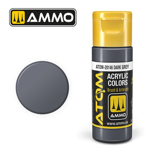AMMO of Mig Jimenez 20146 ATOM COLOR Dark Gray 20ml