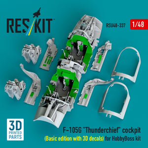 RESKIT RSU48-0337 F-105G &amp;quot;Thunderchief&amp;quot; cockpit (Basic edition with 3D decals) for HobbyBoss kit (3D Printed) 1/48 – zdjęcie 4