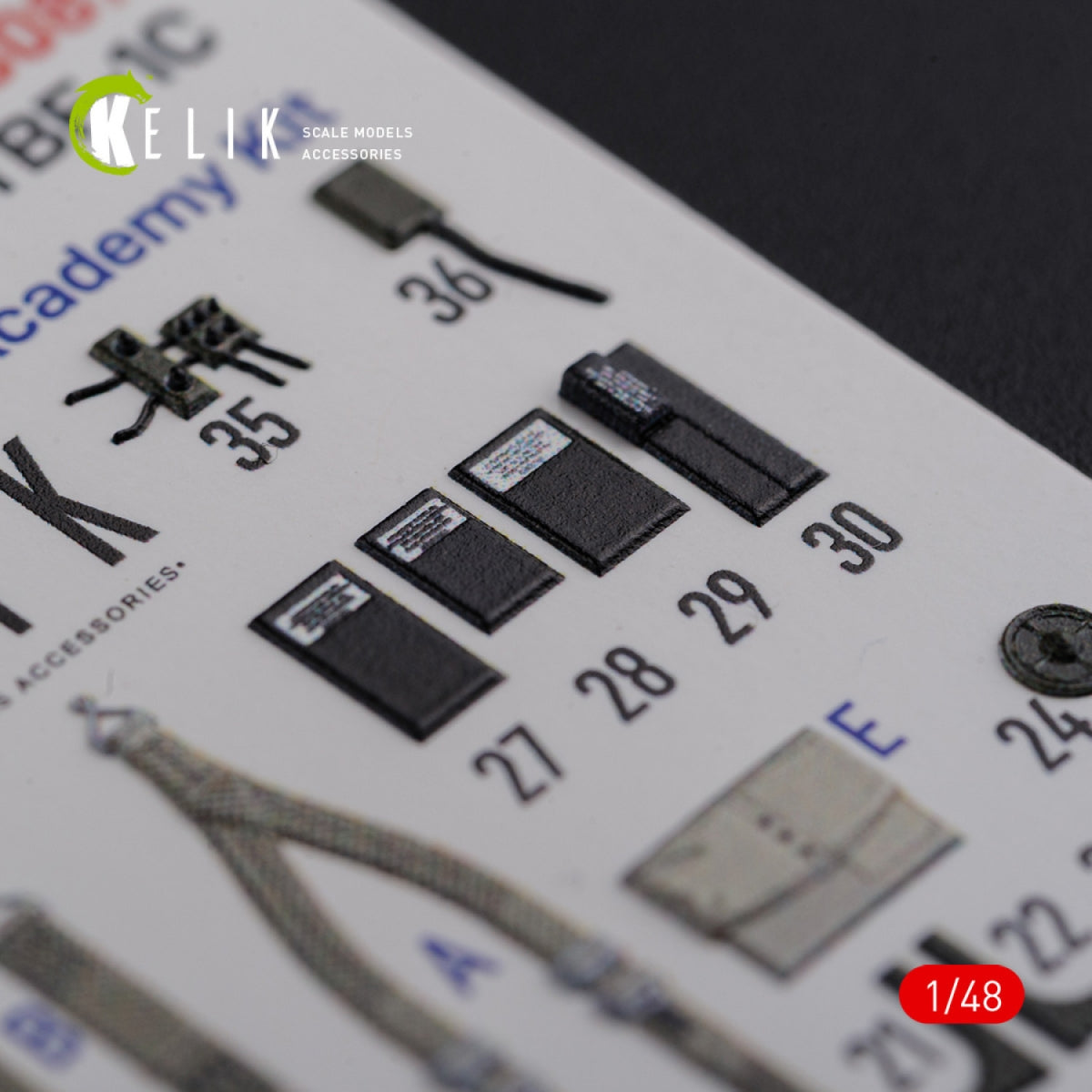 KELIK K48087 TBF-1C interior 3D decals for Academy kit 1/48 – image 6