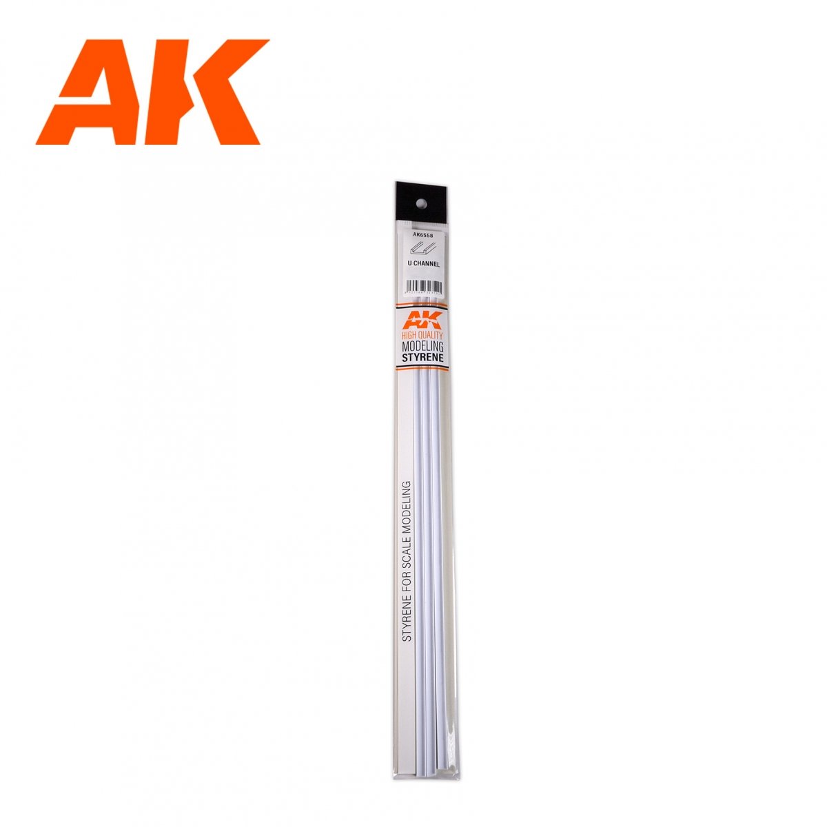 AK Interactive AK6558 CHANNEL 6.0 WIDTH X 350MM – STYRENE U CHANNEL – (3 UNITS) – zdjęcie 3