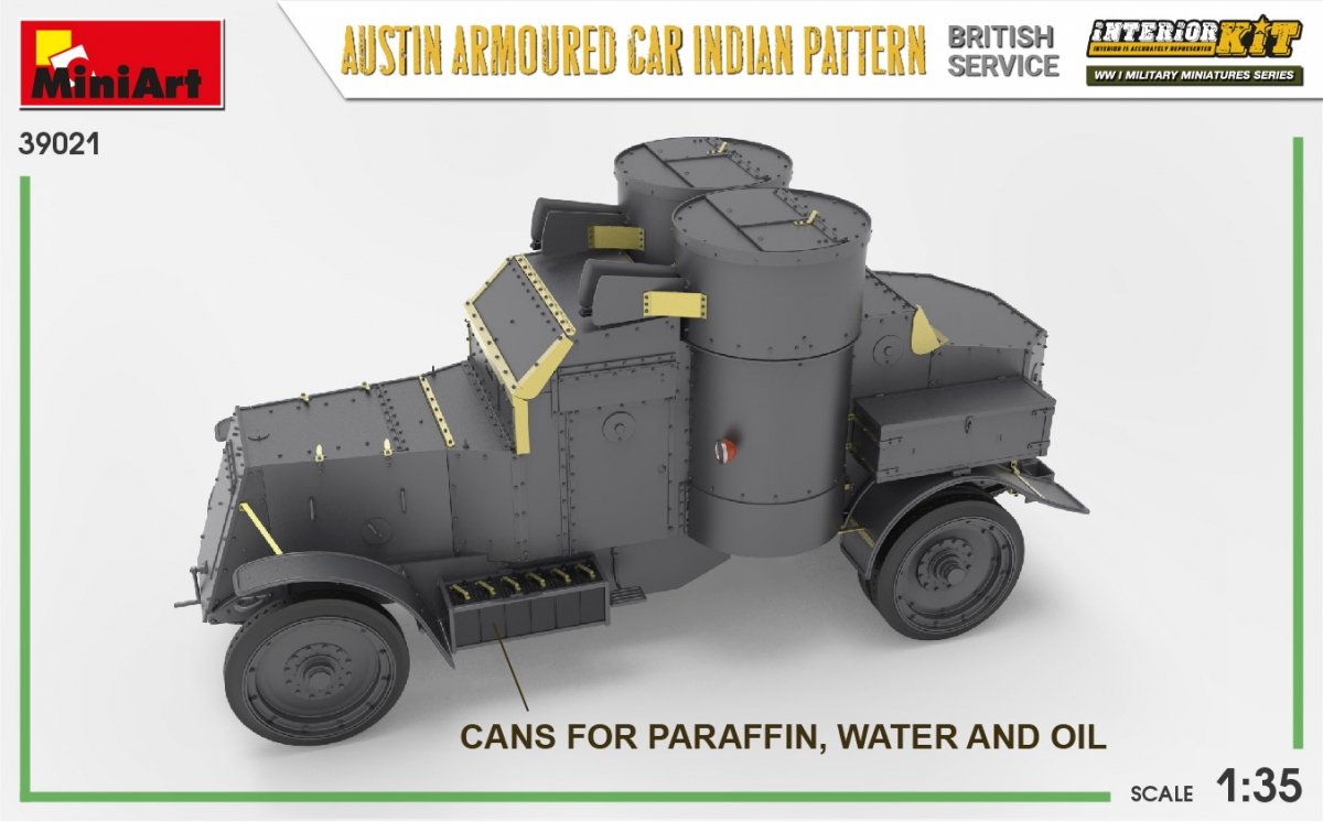 Miniart 39021 AUSTIN ARMORED CAR INDIAN PATTERN. BRITISH SERVICE. INTERIOR KIT 1/35 – image 12