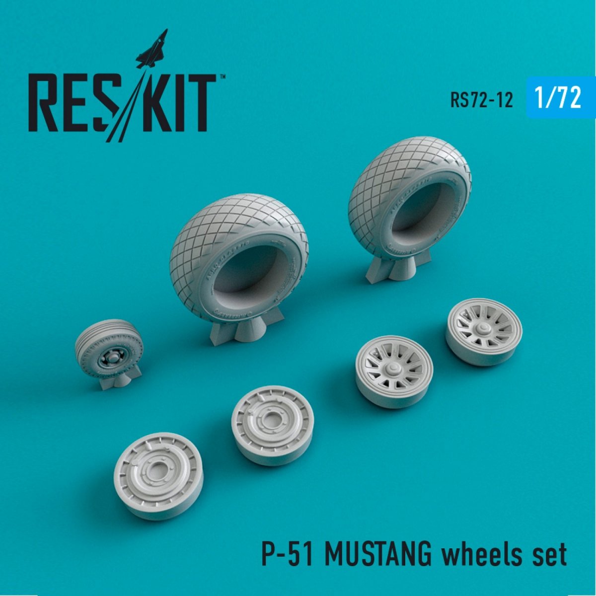 RESKIT RS72-0012 P-51 "MUSTANG" WHEELS SET 1/72