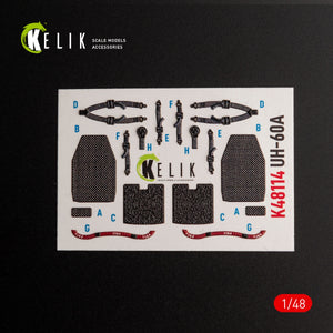 KELIK K48114 UH-60A Black Hawk - Type 2 &amp;quot;Defense Intelligence of Ukraine&amp;quot; interior 3D decals for ICM kit 1/48 – image 4