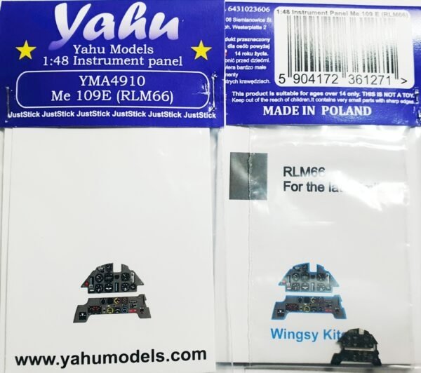 Yahu YMA4910 Me 109 E (RLM66) Wingsy Kits 1/48