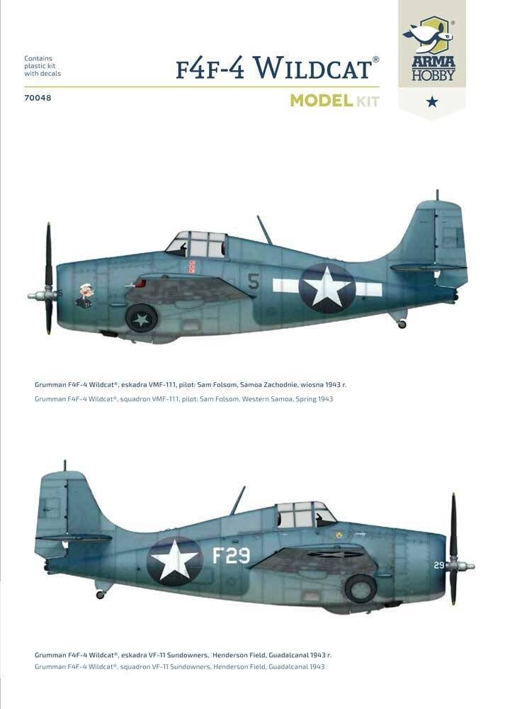 Arma Hobby 70048 F4F-4 Wildcat® Model Kit 1/72 – zdjęcie 5