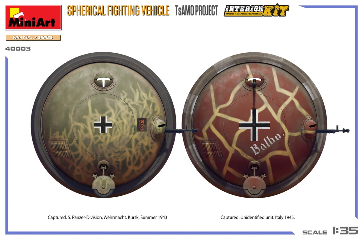 MiniArt 40003 SPHERICAL FIGHTING VEHICLE. TsAMO PROJECT. INTERIOR KIT 1/35 – zdjęcie 2