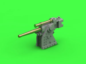 Master SM-350-102 French 90mm training gun model 1935 – used on Richelieu and Dunkerque class ships – (resin, metal and photo-etched parts) – (4 pcs.) (1/350) – image 2