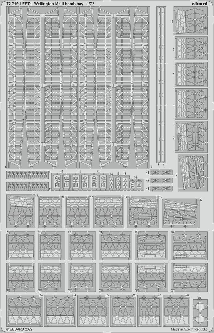 Eduard 72719 C-Wellington Mk. II bomb bay AIRFIX 1/72 – image 2