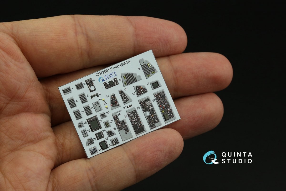 Quinta Studio QD72061 F-14B 3D-Printed &amp;amp; coloured Interior on decal paper (GWH) 1/72 – zdjęcie 4