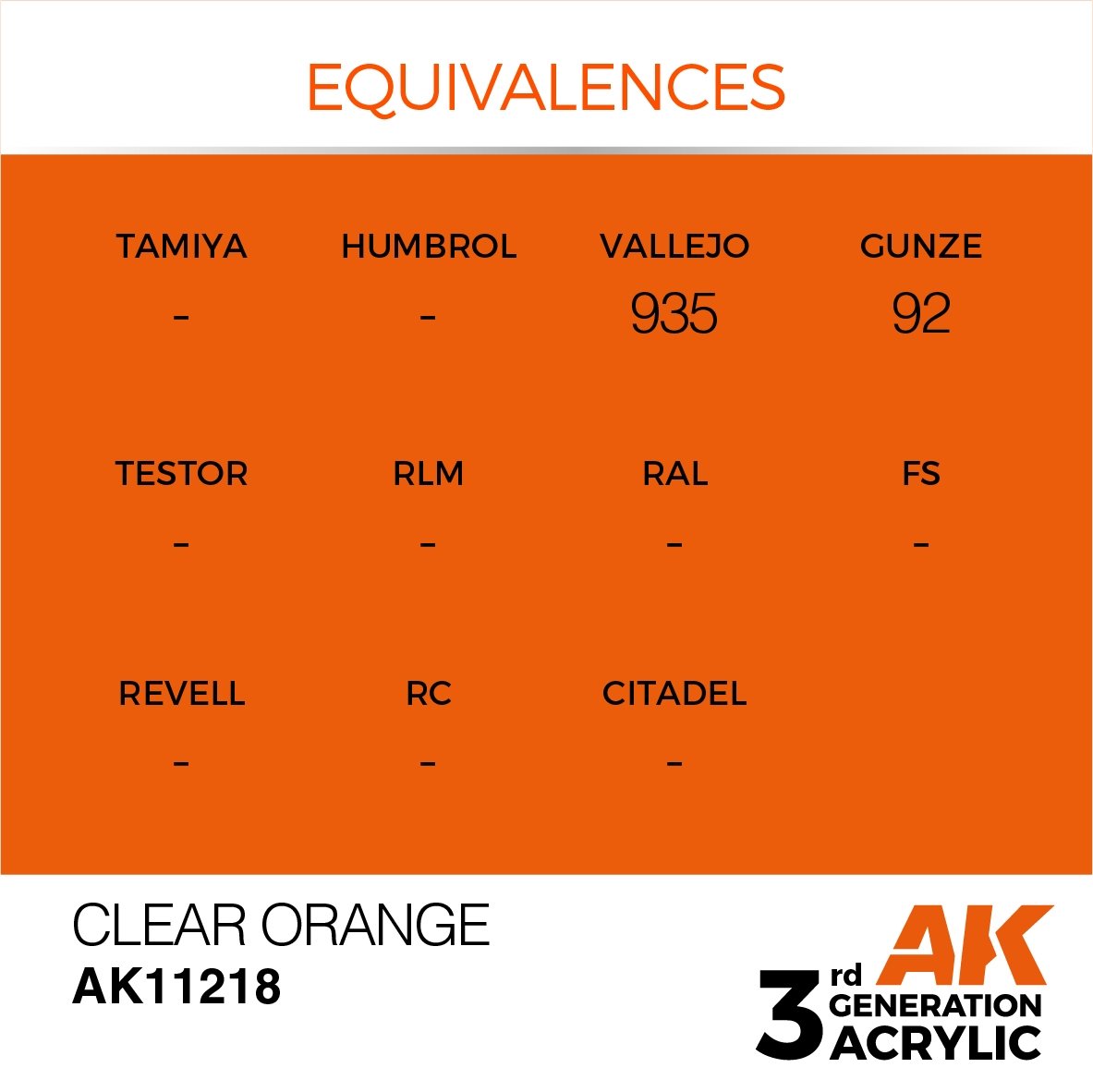AK Interactive AK11218 CLEAR ORANGE – STANDARD 17ml – image 3
