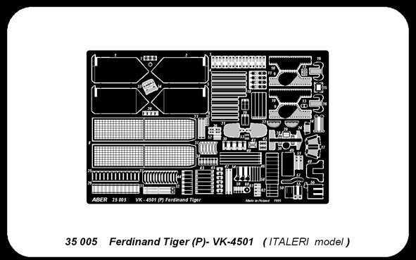 Aber 35005 Tiger Ferdinand (P) VK 4501 (ITA) 1/35 – zdjęcie 4