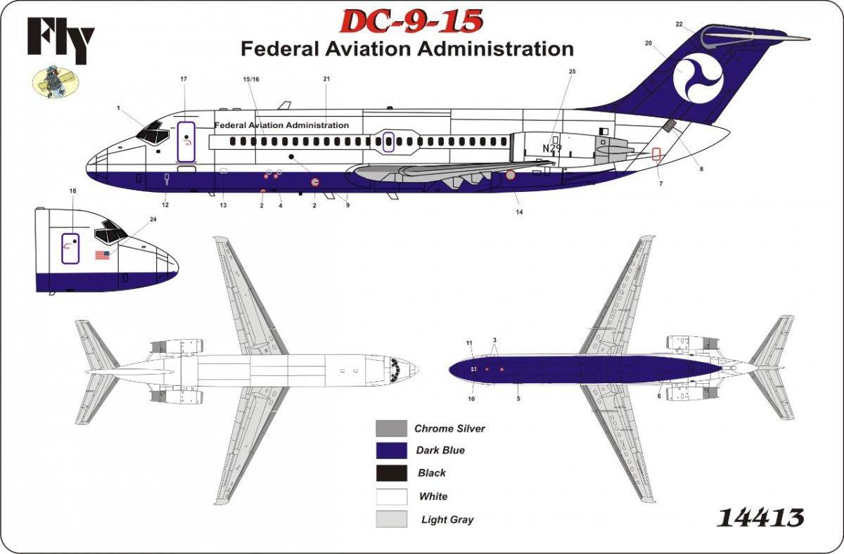 Fly 14413 DC 9-15 Federal Aviation Administration 1/144