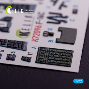 KELIK K72096 F-16C - interior 3D decals for Hasegawa kit 1/72 – zdjęcie 5