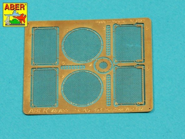 Aber 48A33 Grilles for Panther D 1/48 – zdjęcie 4
