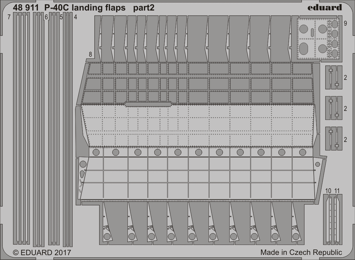 Eduard 48911 P-40C landing flaps BRONCO 1/48 – zdjęcie 2