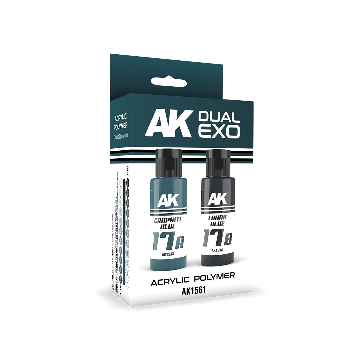 AK Interactive AK1561 DUAL EXO SET 17 – 17A GRAPHITE BLUE & 17B LUNAR BLUE