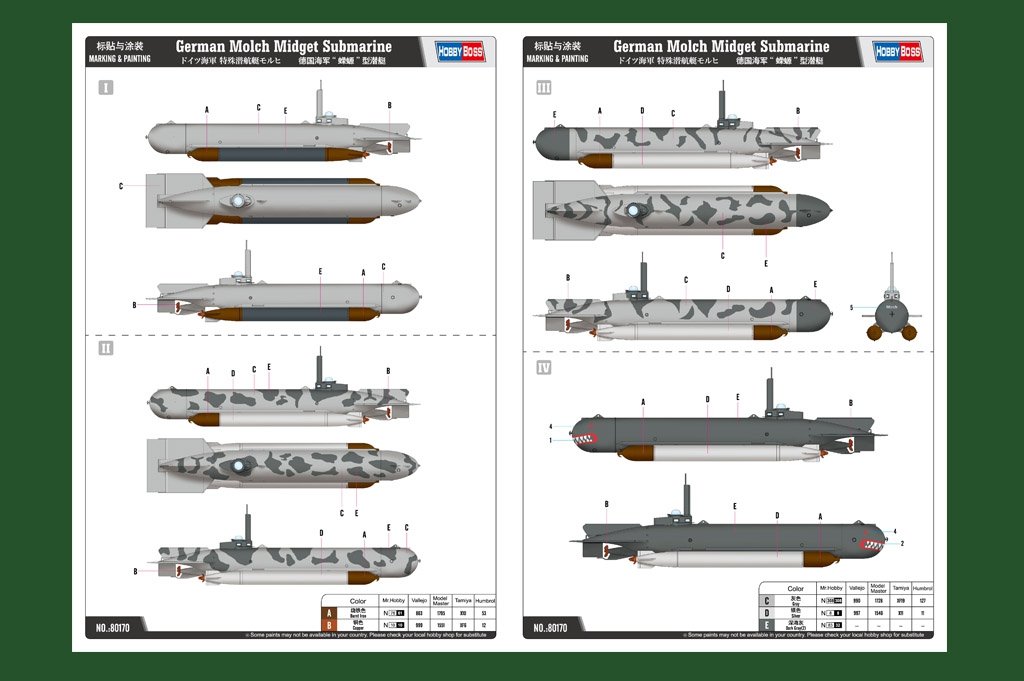 Hobby Boss 80170 German Molch Midget Submarine 1/35 – zdjęcie 5