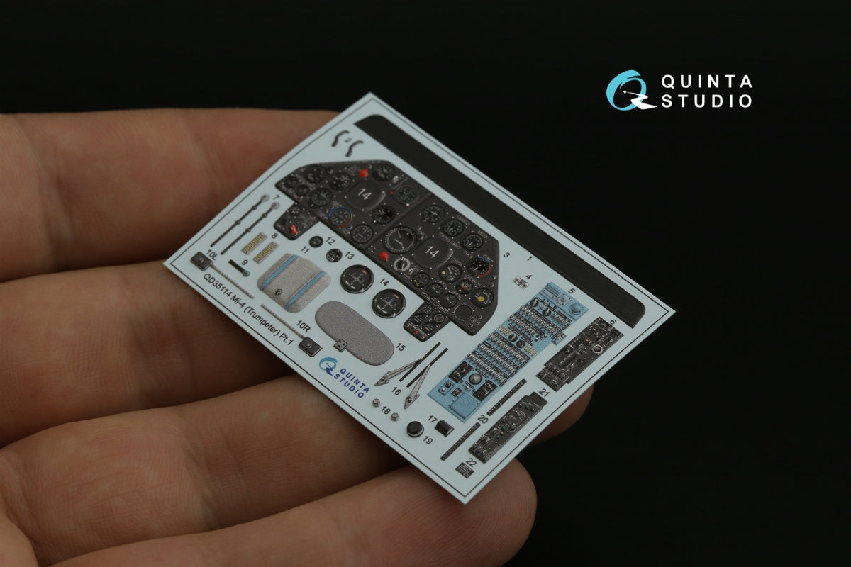 Quinta Studio QD35114 Mi-4 3D-Printed &amp;amp; coloured Interior on decal paper (Trumpeter) 1/35 – zdjęcie 5