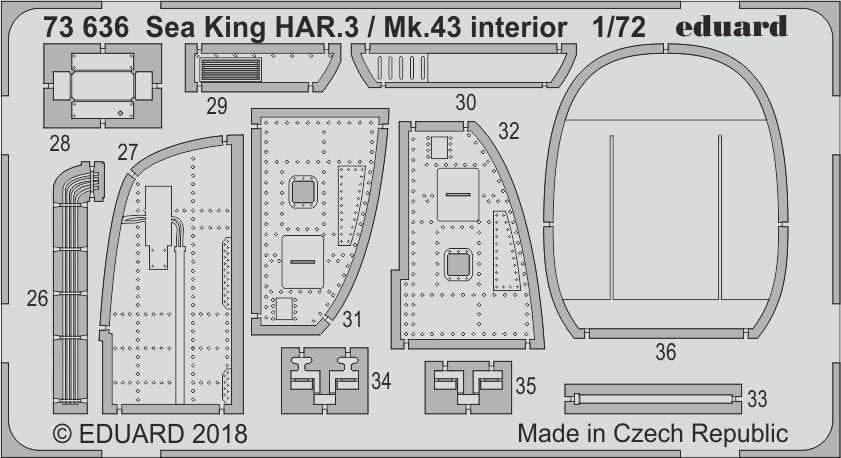 Eduard 73636 Sea King HAR.3 / Mk.43 interior AIRFIX 1/72 – zdjęcie 2