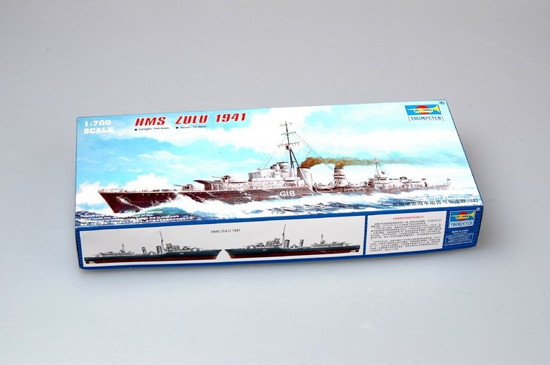Trumpeter 05758 Tribal-class destroyer HMS Zulu (G18) 1941 1/700 – image 2