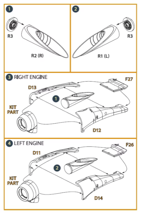 Clear Prop! CPA72046 OV-1 A/B/C/D Mohawk exhaust set for CP kit 1/72 – image 3