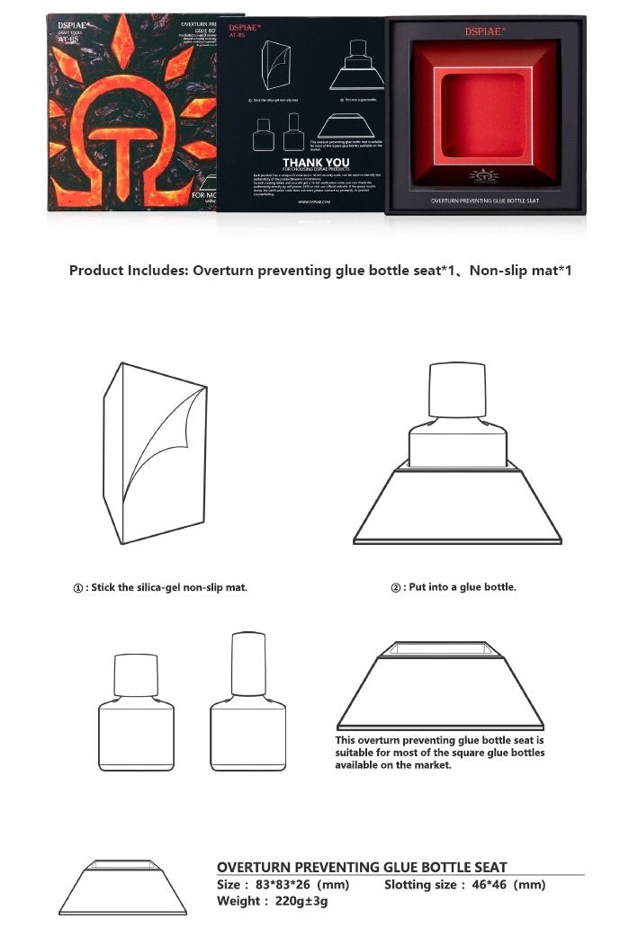 DSPIAE AT-BS Overturn Preventing Glue Bottle Seat / Podstawka pod butelki – zdjęcie 3