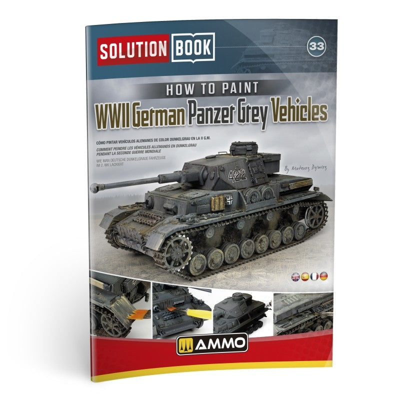 AMMO of Mig Jimenez 7907 SOLUTION BOX MINI 33 - WWII German Panzer Grey (Multilingual)