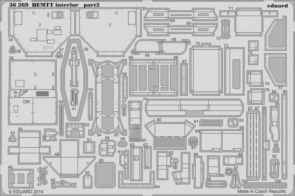 Eduard 36269 HEMTT interior - colour ITALERI 1/35 – zdjęcie 2