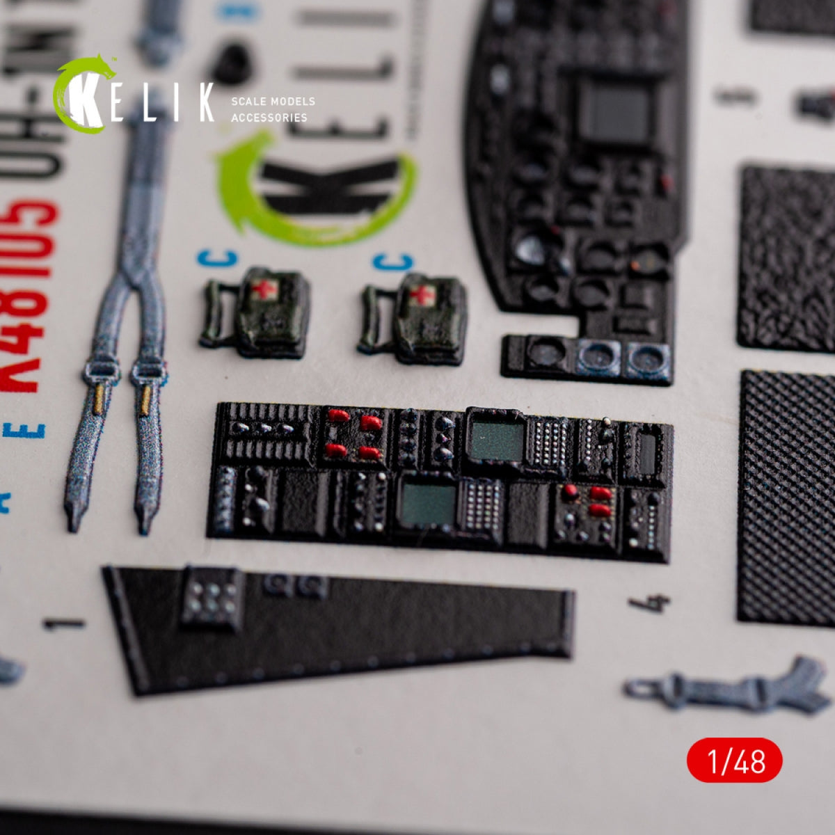 KELIK K48105 UH-1N &amp;quot;Twin Huey&amp;quot; - interior 3D decals for Zimi Model/KittyHawk kit 1/48 – image 5