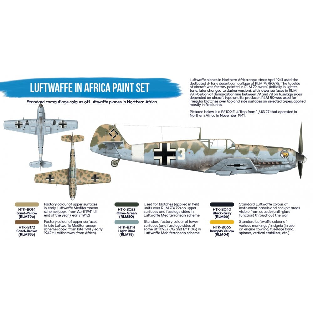 Hataka HTK-BS06.2 Luftwaffe in Africa paint set (6x17ml) – immagine 3