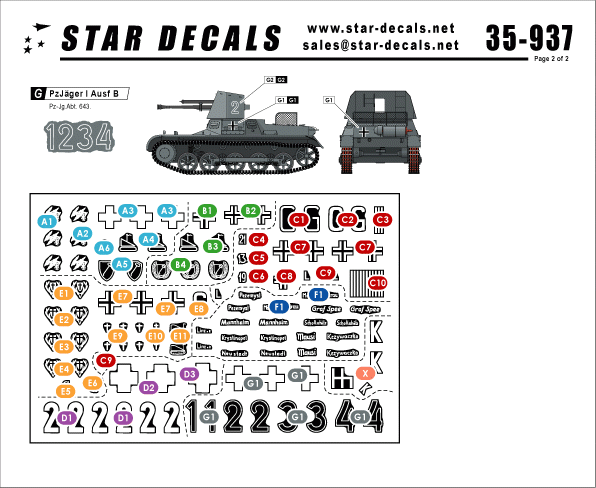 Star Decals 35-937 PzJager I ausf B 1/35 – image 2