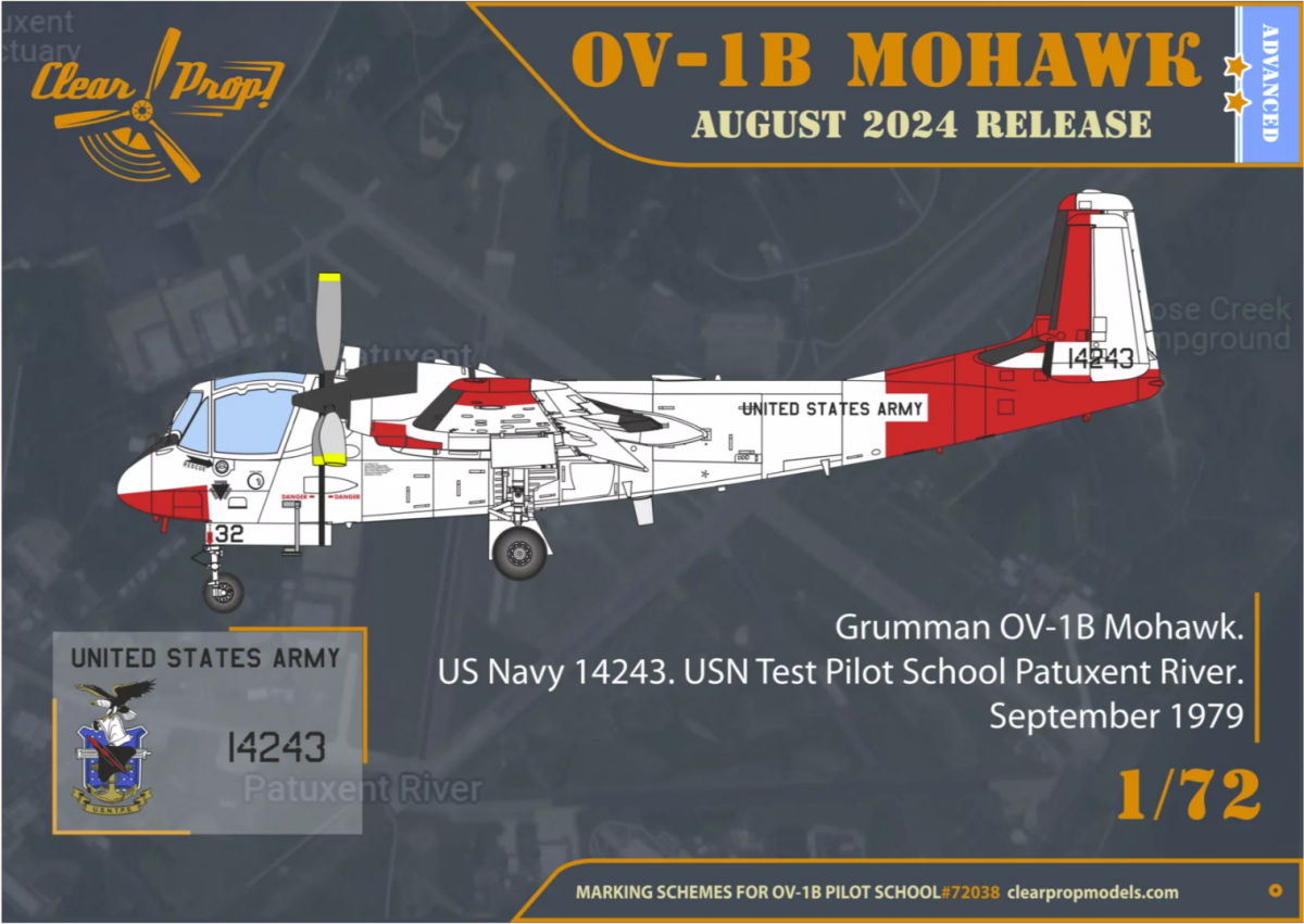 Clear Prop! CP72038 OV-1B Mohawk &amp;quot;Pilot School&amp;quot; ADVANCED KIT 1/72 – immagine 3