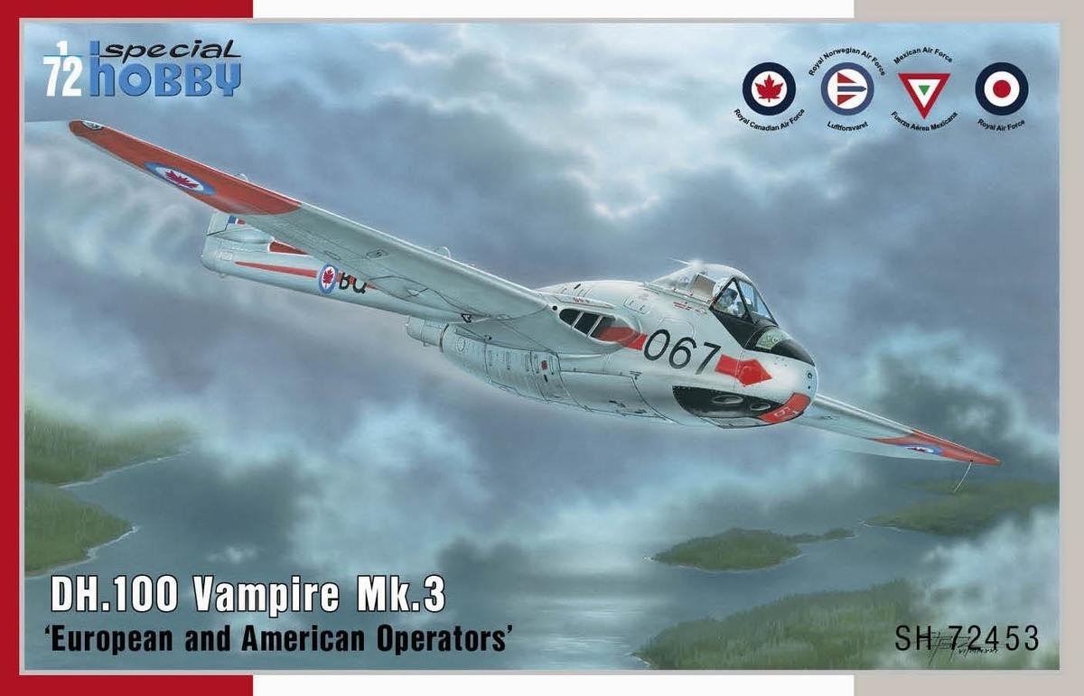 Special Hobby 72453 DH.100 Vampire Mk.3 &amp;#39;European and American Operators&amp;#39; 1/72
