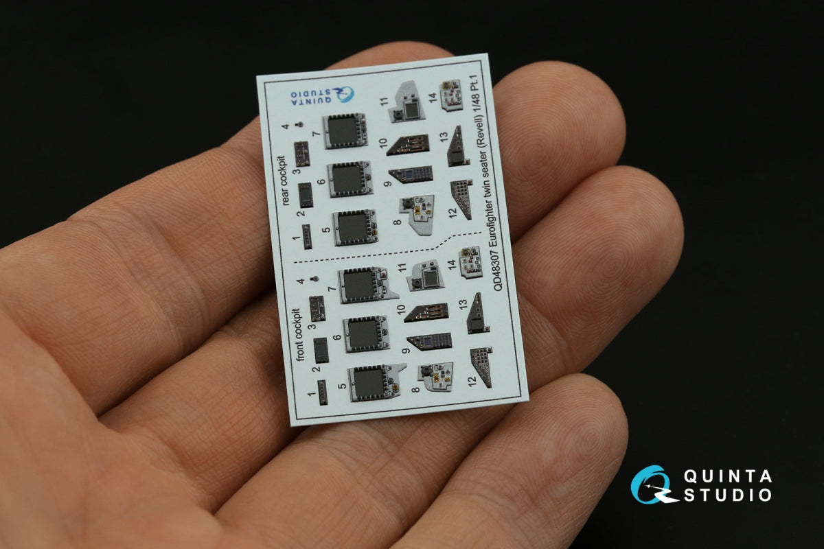 Quinta Studio QD48307 Eurofighter twin seater 3D-Printed coloured Interior on decal paper (Revell) 1/48 – zdjęcie 10
