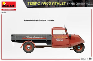 MiniArt 38032 TEMPO A400 ATHLET CAMION DE LIVRAISON À 3 ROUES 1/35 – image 4
