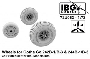 IBG 72U063 Wheels for Gotha Go 242B-1/B-3 &amp;amp; 244B-1/B-3 3d Printed set for IBG Models kits 1/72