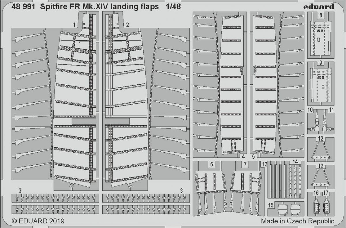 Eduard 48991 Spitfire FR Mk. XIV landing flaps 1/48 AIRFIX