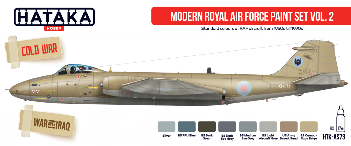 Hataka HTK-AS73 Modern Royal Air Force paint set vol. 2 (8x17ml) – zdjęcie 2